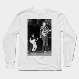 Jeff Beck and Stevie Ray Vaughan BW Photograph Long Sleeve T-Shirt